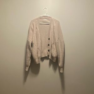 Semi cropped button down sweater